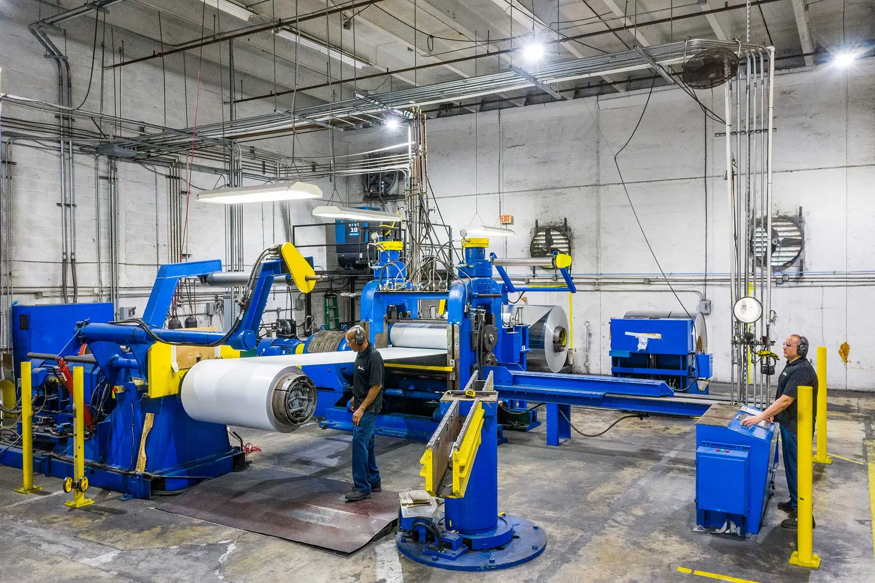 Amerimet's 50-inch embossing line for stucco and woodgrain aluminum coil