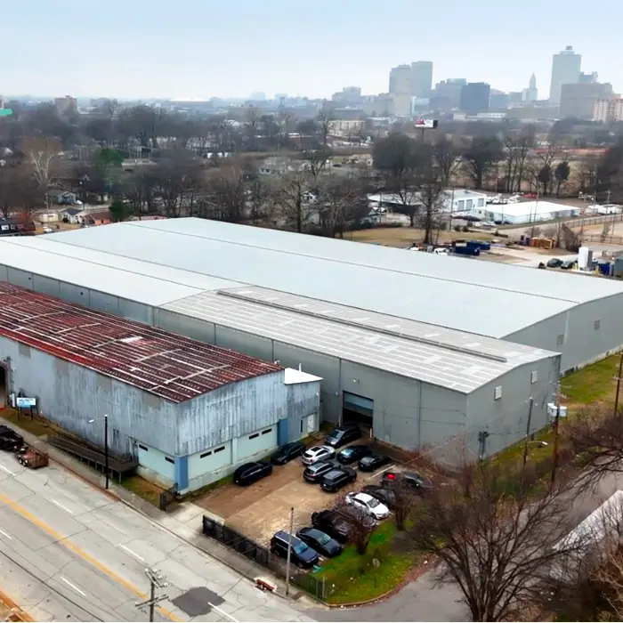 Aerial view of Chatham Steel's Memphis division warehouse
