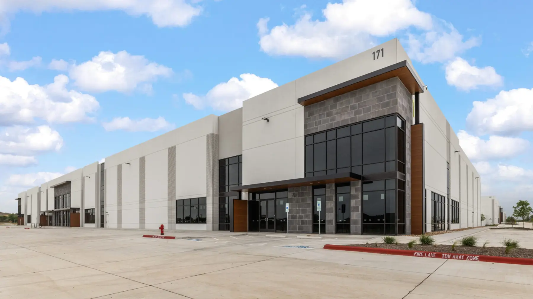 Exterior of the building housing Coated Metals Group's Buda, Texas coil slitting and sheet facility