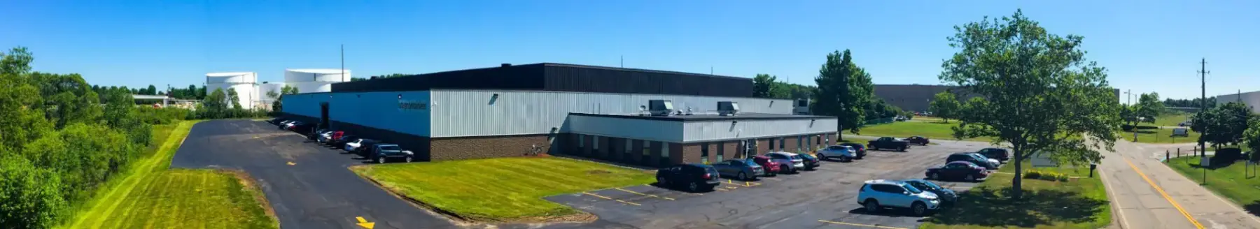 Aerial view of the Integrity Stainless facility and grounds