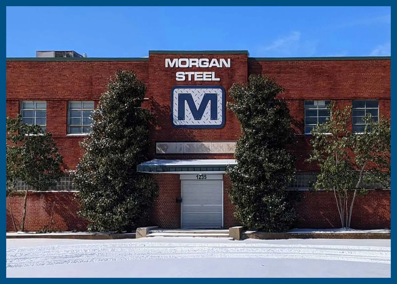Brick Morgan Steel building with company sign in Memphis, Tennessee