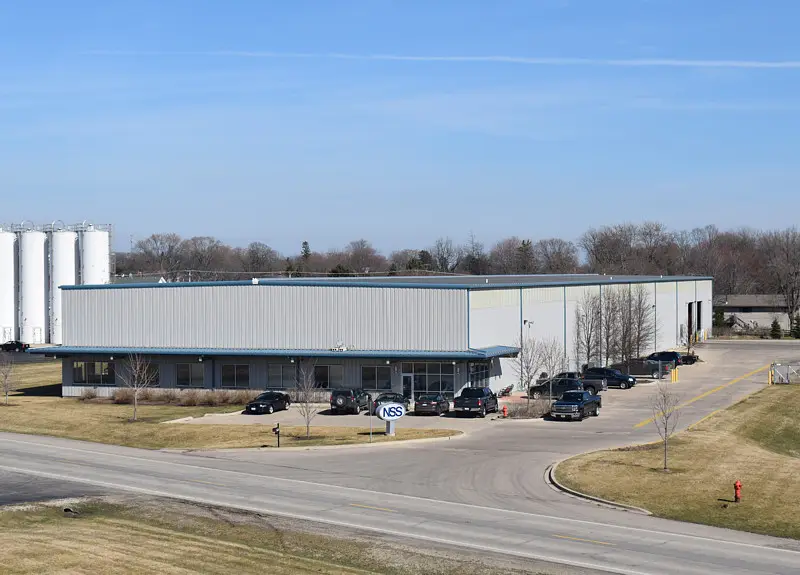 North States Steel's warehouse and office building on Illinois Route 173 in Hebron