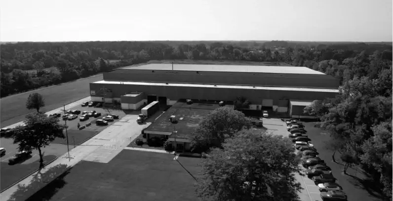 Aerial view of a Target Steel processing facility and truck yard