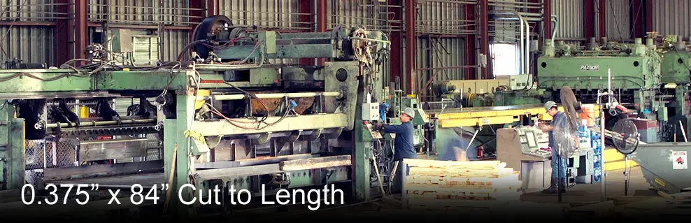 Paxson cut-to-length line on the plant floor at The Steel House in Houston